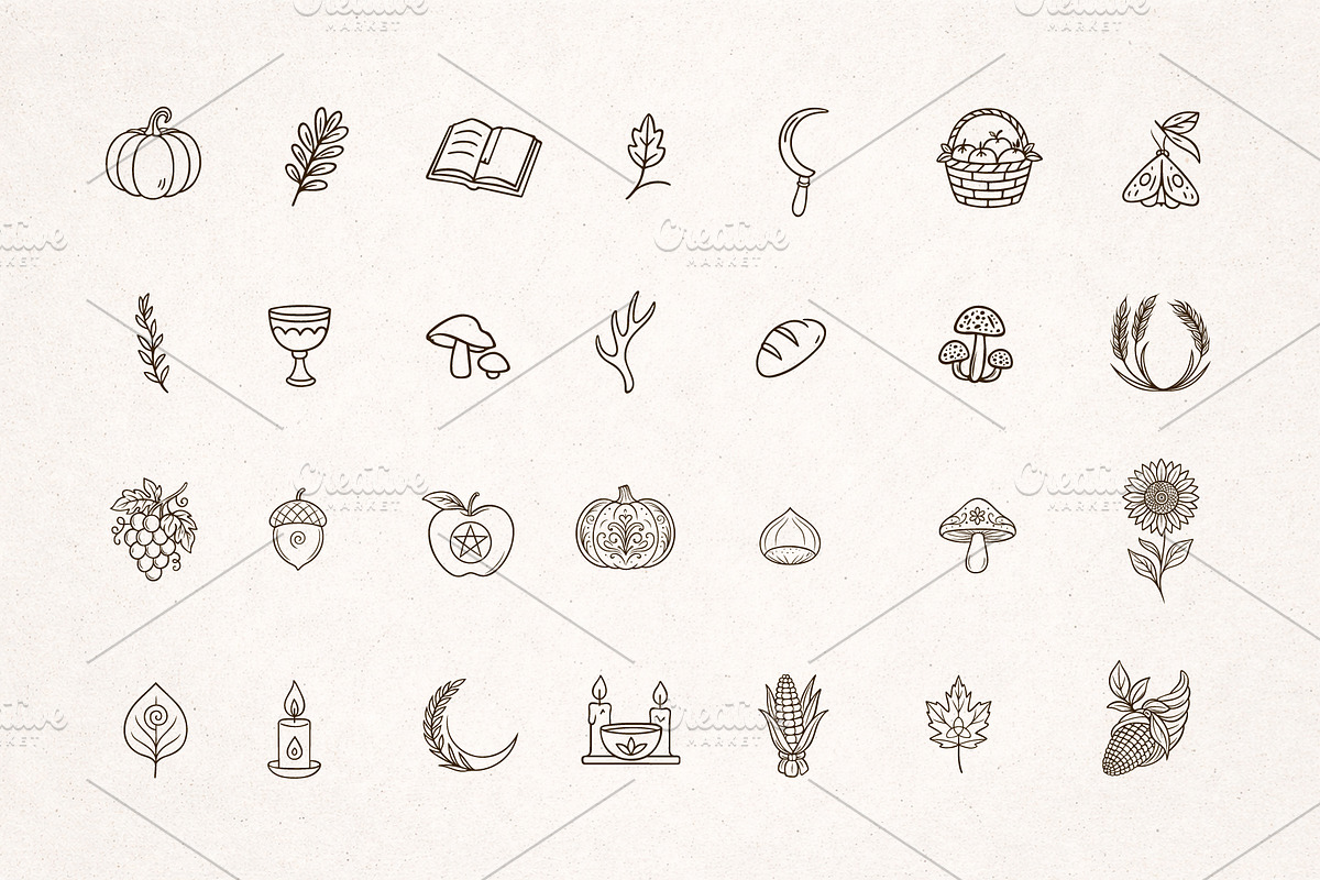 Mabon Doodles: 97 Autumn Equinox Art, an Object Graphic by Christine Krahl (Photo 9 of 13)
