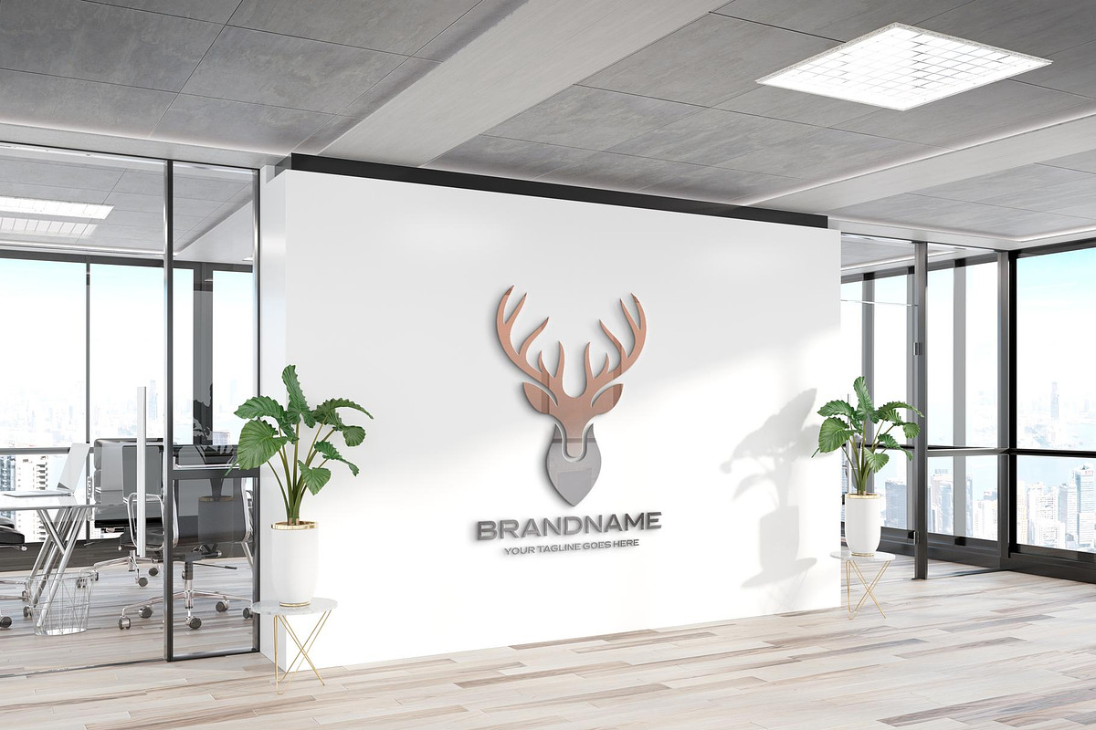 Minimalist Deer Logo Design, a Branding & Logo Template by YUDesignStore (Photo 4 of 10)