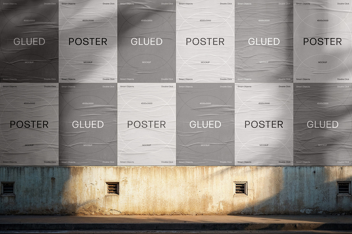 Outdoor Glued Posters Mockup, an Advertising Mockup by Design Squad (Photo 4 of 4)