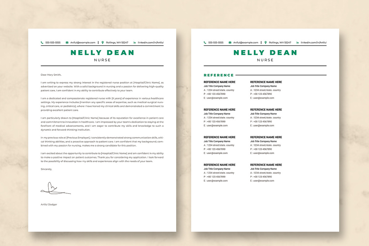 Nurse Resume Template, a Resume Template by ResumeInventor (Photo 4 of 9)