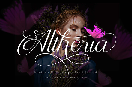Altheria, a Script Font by Ardyanatypes