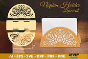 Mandala Napkin Holder Lasercut BUNDL, a Graphic by OTVEY DESIGN (Thumbnail 3 of 13)