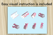 5 Valentine Gift Candy-Boxes, a Print Template by Kseniya-Omega (Thumbnail 5 of 5)