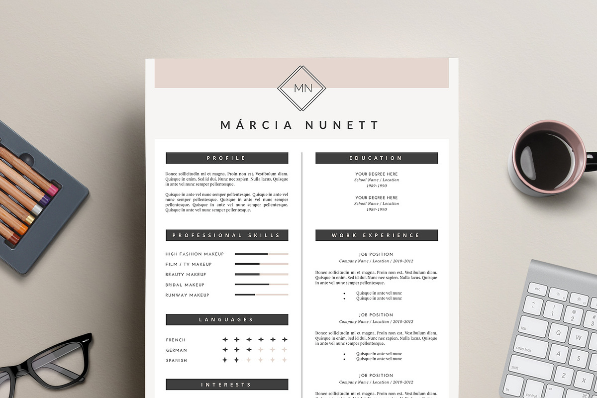 Resume Template for MS Word, a Resume Template by This Paper Fox (Photo 1 of 5)