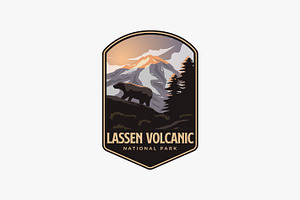 Lassen Volcanic National Park logo, a Branding & Logo Template by DOMHOUZE