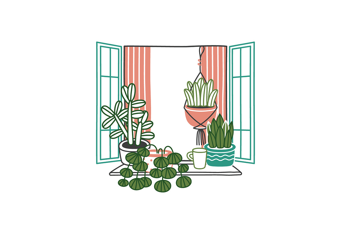 HOMEPLANTS | clip arts collection, a Decorative Illustration by Nastya Tkachova (Photo 11 of 11)