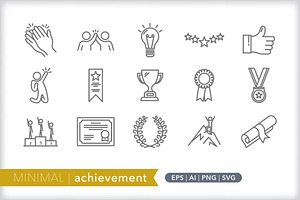 Minimal achievement icons