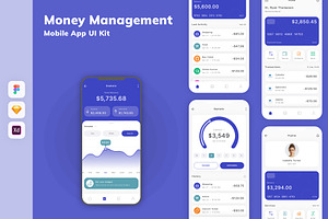 Money Management Mobile App UI Kit