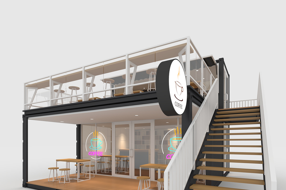 3D Model Container Cafe 7, an Architecture 3D Model by SR 3D Visual (Photo 17 of 24)