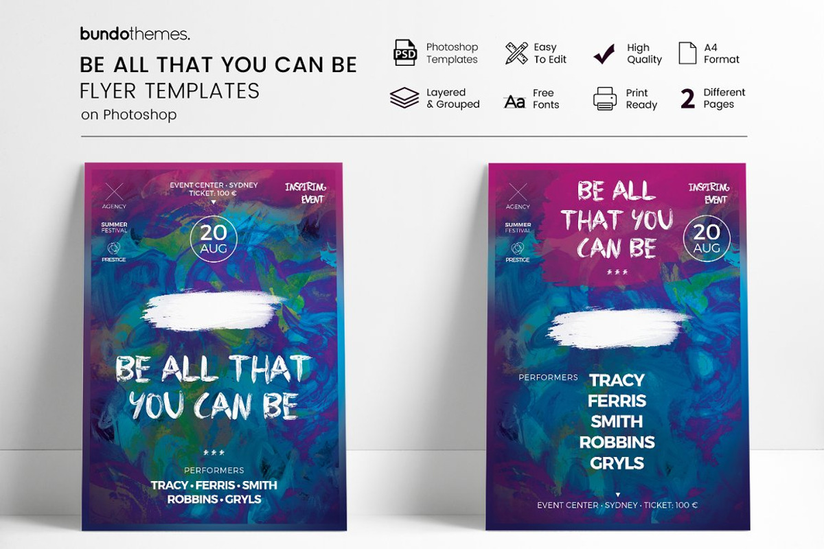Be All That You Can Be Flyer, a Flyer Template by Bundo Themes (Photo 1 of 6)