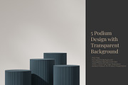 5 Podium with Transparent Background, a Background Graphic by faustudio (Thumbnail 1 of 7)