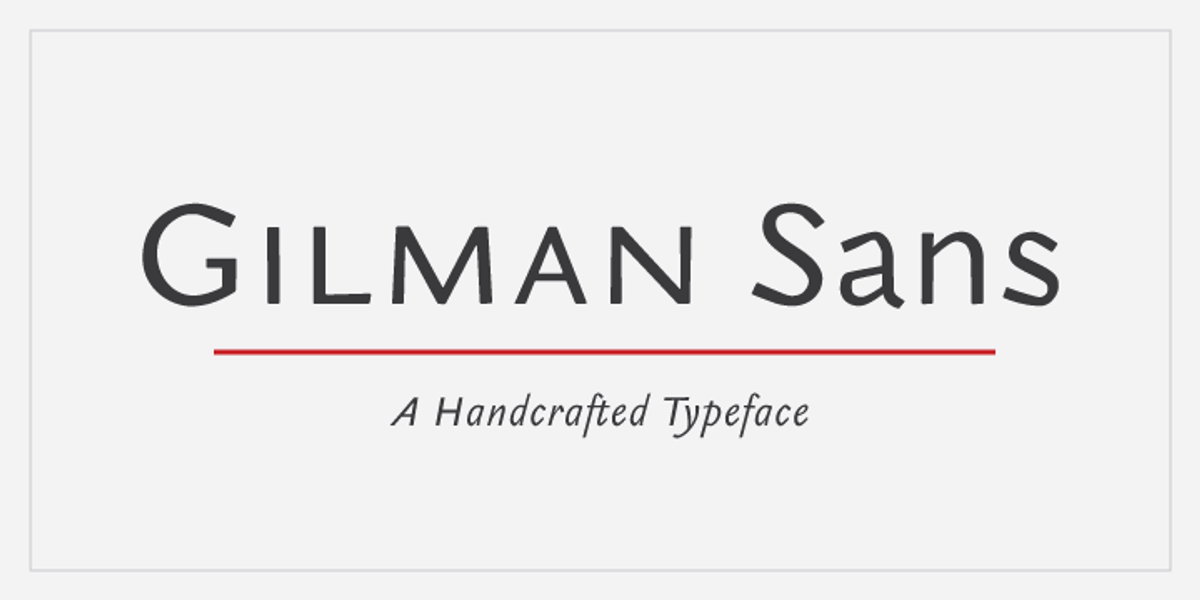 Gilman Sans, a Sans Serif Font by Miller Type Foundry (Photo 1 of 5)