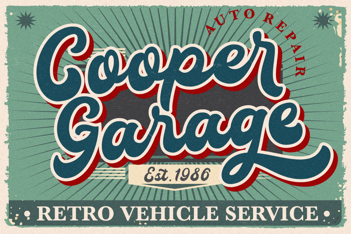 Klassik Style Retro Bold Script, a Script Font by Creatype Studio (Photo 7 of 9)