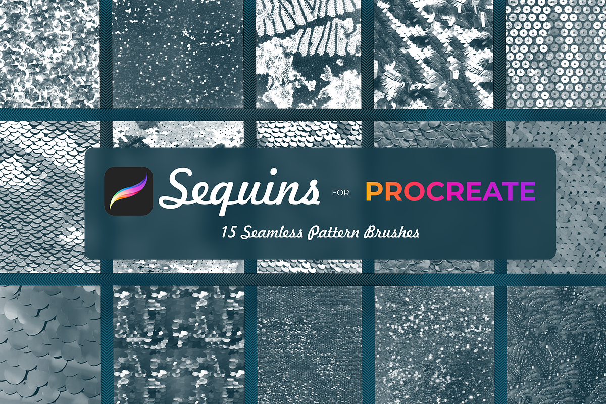 15 Sequins brushes for Procreate, a Brush Add-On by Graphics Resources (Photo 1 of 9)