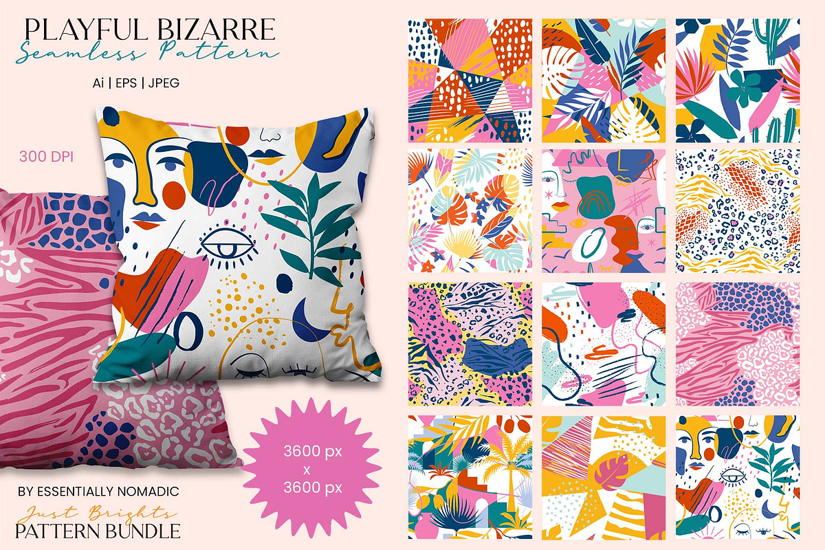Just Brights Seamless Pattern Bundle, a Pattern Graphic by Essentially Nomadic (Photo 12 of 14)