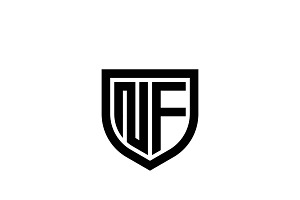 NF Logo Design Vector Template