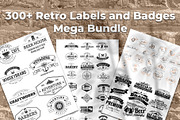 300++ Retro Labels and Badges Bundle, a Branding & Logo Template by Arys Design (Thumbnail 1 of 12)