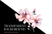 Watercolor Pink Flower Clipart, a Decorative Illustration by BrushstrokeArtGB (Thumbnail 4 of 9)