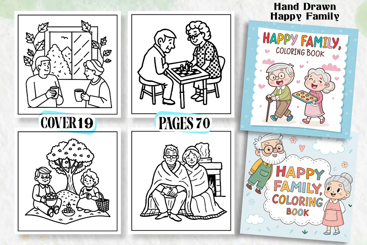 Hand Drawn Happy Family Coloring Boo, an Arts & Entertainment Photo by Wow Magic (Photo 1 of 3)