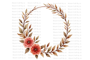 Terracotta Floral Wreath, a Decorative Illustration by Bloom Craft Creations (Thumbnail 6 of 10)