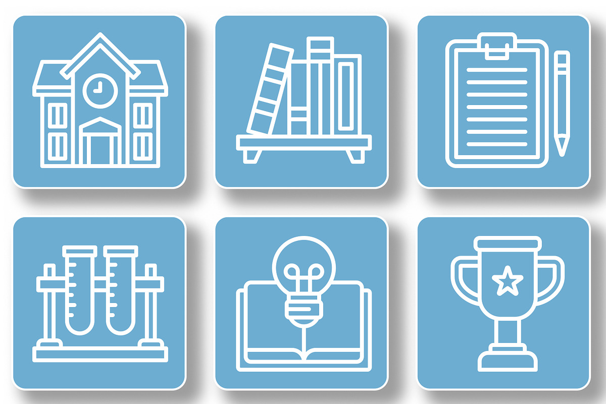 Education Icons Set, an Icon by Tekuni (Photo 8 of 12)