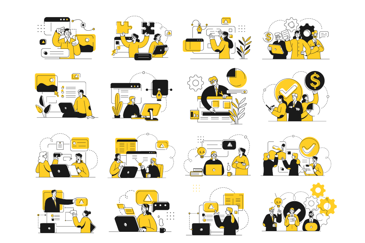 Business Marketing Illustrations set, a Work Illustration by StonePic (Photo 4 of 6)