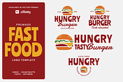 Hungry Burger Restaurant Logo, a Branding & Logo Template by Headfonts (Thumbnail 1 of 3)