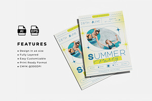 Summer Party Flyer Template, a Flyer Template by Artnivora.Std