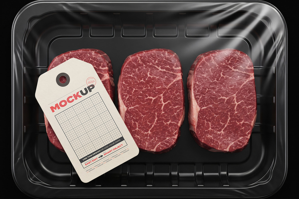 Beef Meat Mockups Collection, a Packaging Mockup by Luuqas Design (Photo 5 of 5)
