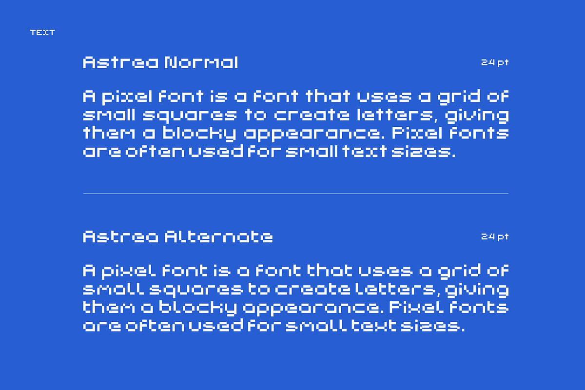 Astrea - Pixel Font | Display & Text, a Sans Serif Font by Studio Siv (Photo 8 of 8)