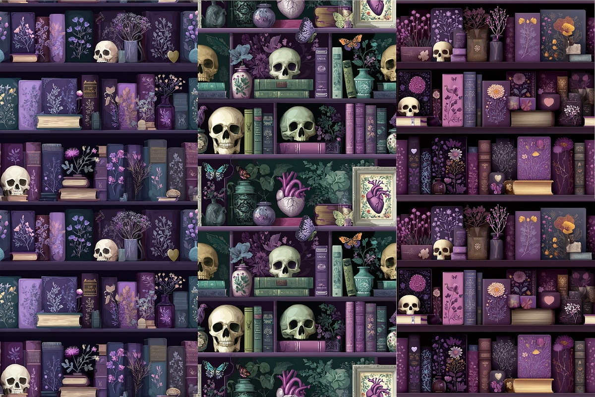 12 Velvet Archive Seamless Patterns, a Pattern Graphic by Inknfolly (Photo 3 of 7)