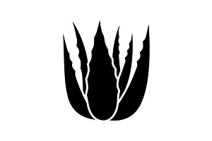 Succulent Sprouts Black Glyph Icon