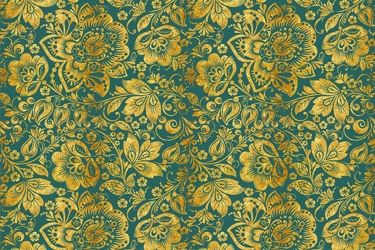 Floral gold seamless pattern, a Pattern Graphic by antuanetto (Photo 6 of 9)