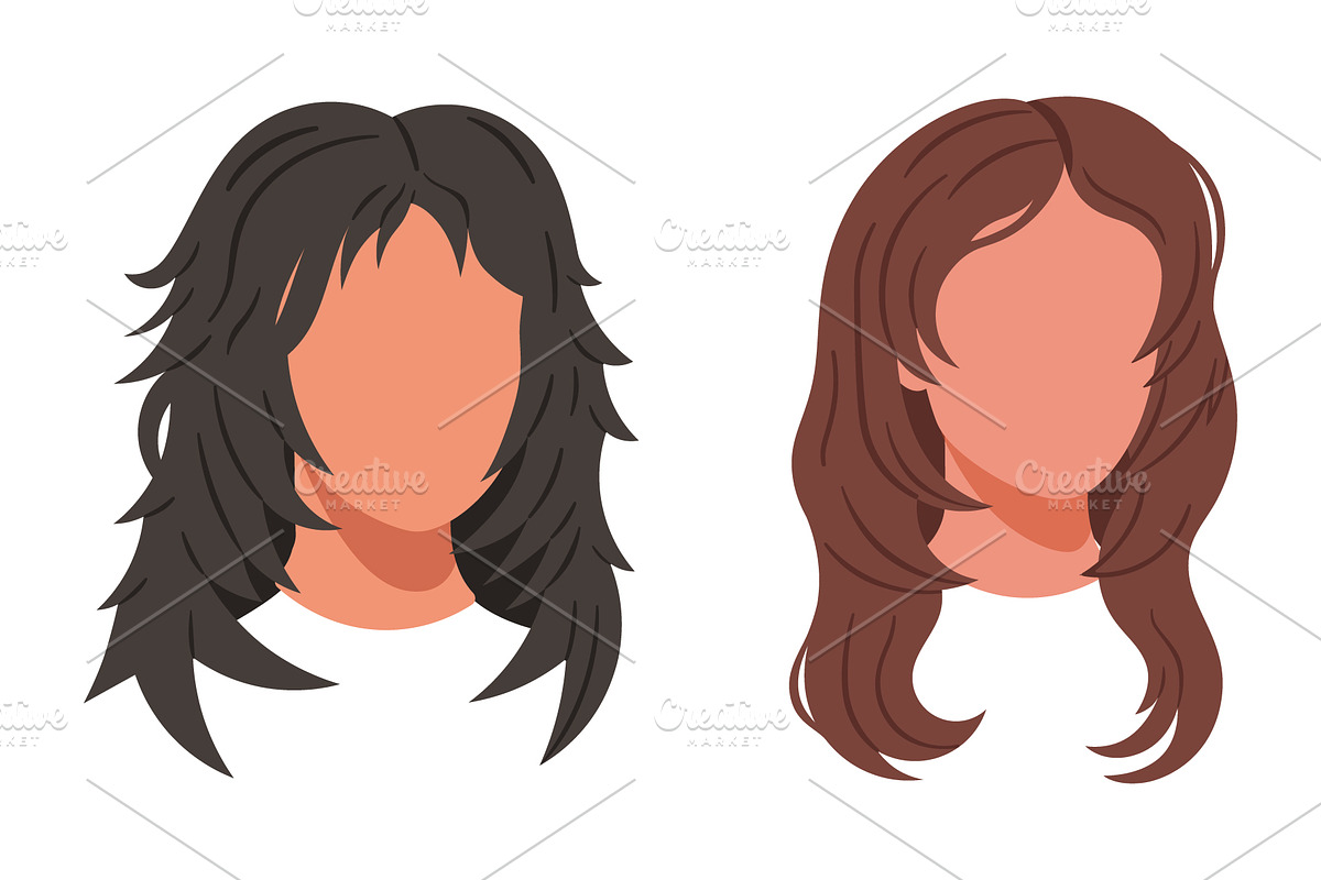 Set of female hairstyles collection, a Person Illustration by Yayasya (Photo 3 of 3)