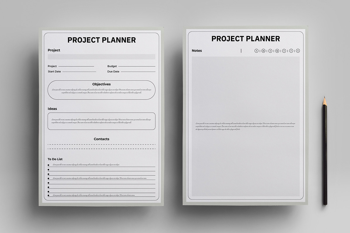 Project Planner Template Design, a Stationery Template by MightyDesign (Photo 1 of 8)