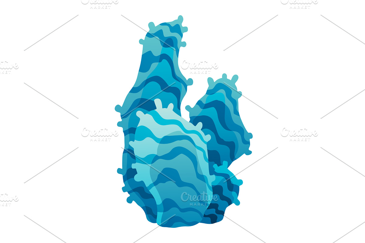 Seaweed and corals isolated on white, an Animal Illustration by the8monkey