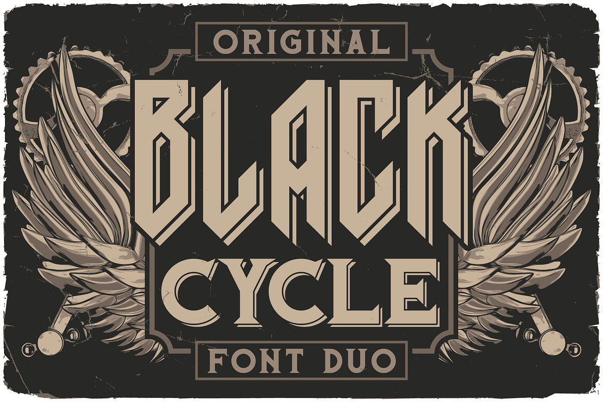Black Cycle Font DUO, a Blackletter Font by VozzyStock (Photo 1 of 10)
