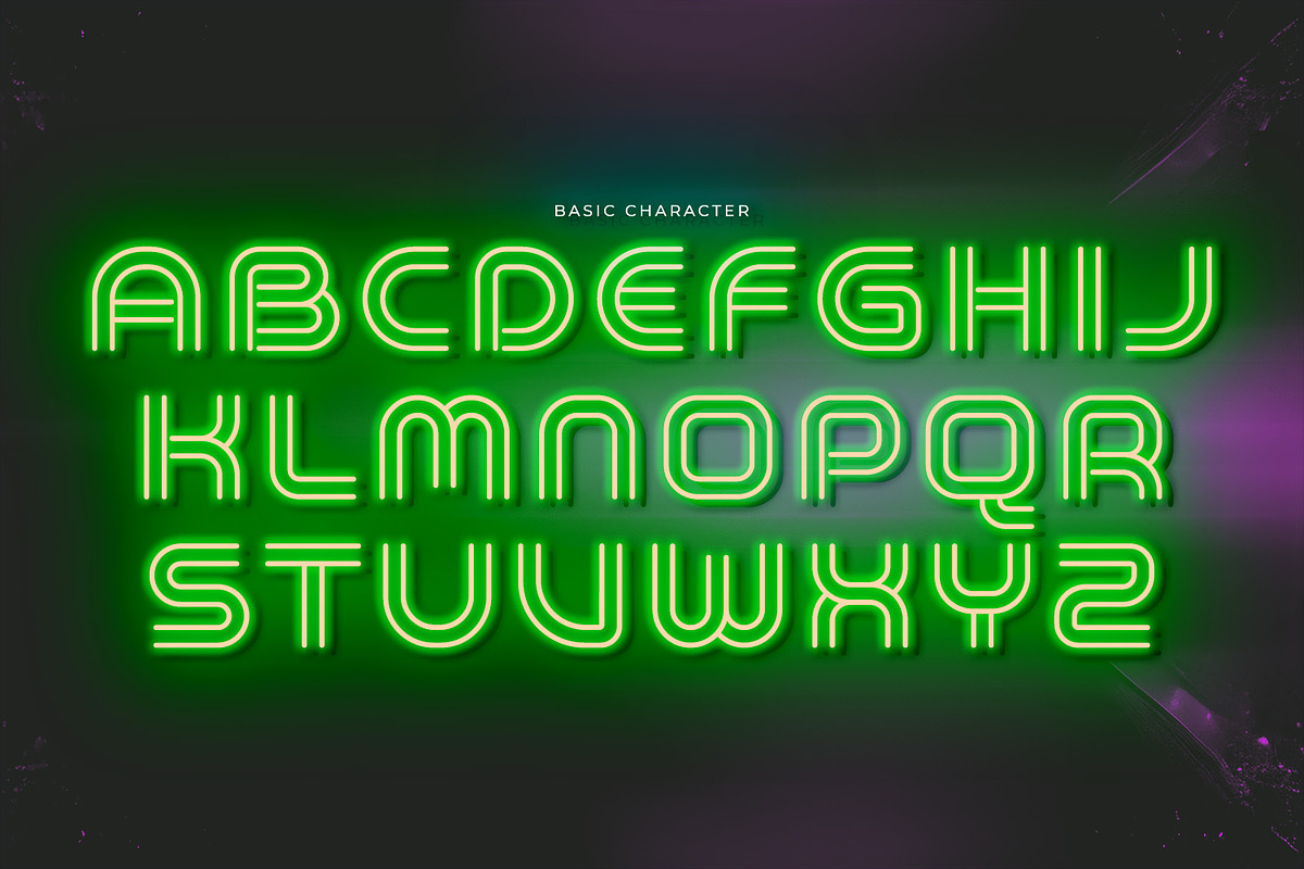 Neon Backlight, a Symbol Font by Ditatype (Photo 9 of 10)
