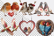 Quirky Valentine Birds Clipart Bundl, an Illustration by SVGArt (Thumbnail 2 of 8)