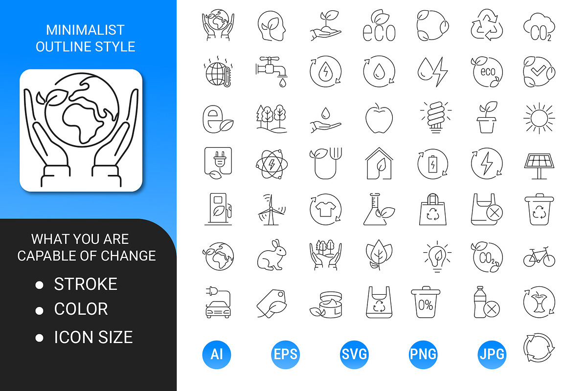 Eco lifestyle outline icon set, an Outline Icon by Icons (Photo 2 of 3)
