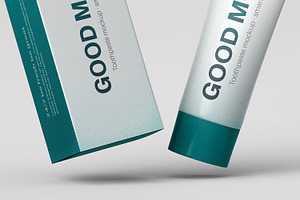 Minimalist Toothpaste Tube Mockup