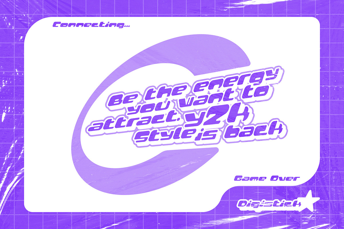 Digistick - Y2K Font, a Font by Snape Design Studio (Photo 4 of 5)