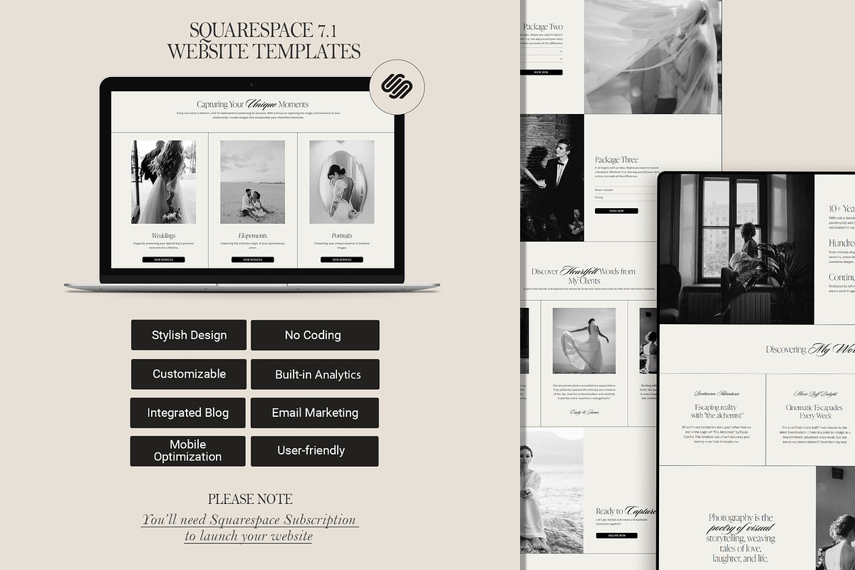 Photographer Website Template, a Squarespace Template by 3.14&Co (Photo 5 of 10)