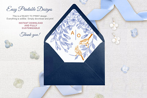 Love birds Envelope Liners