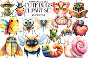 Cute Bugs Clipart Set, an Illustration by Daily.Designs (Thumbnail 1 of 5)