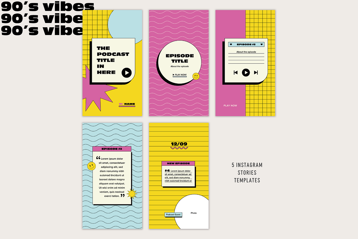 Podcast Cover & Instagram Templates, a Social Media Template by designerbianca (Photo 3 of 5)