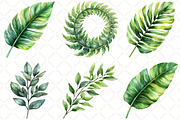Watercolor Greenery Foliage Clipart, an Illustration by Black Bird Studio (Thumbnail 4 of 5)