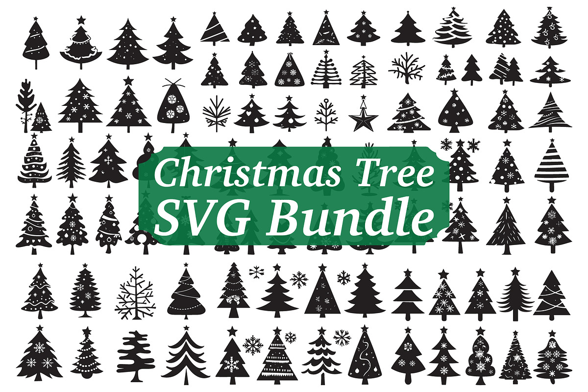 Christmas Tree SVG File Pack, an Illustration by yasushie