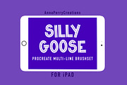 Silly Goose Procreate Brush Set, a Brush Add-On by Anna Perry Creations (Thumbnail 1 of 2)