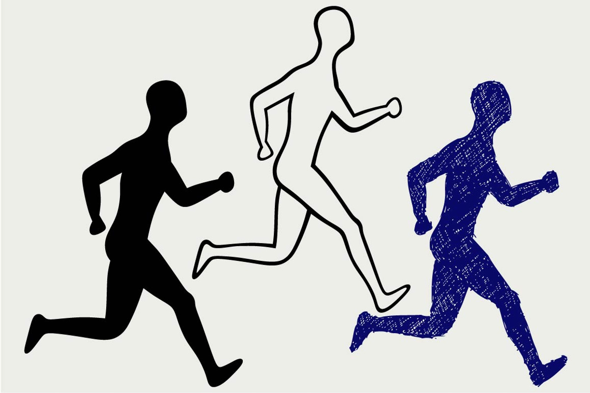 Running man SVG, an Outline Icon by LineworkStock